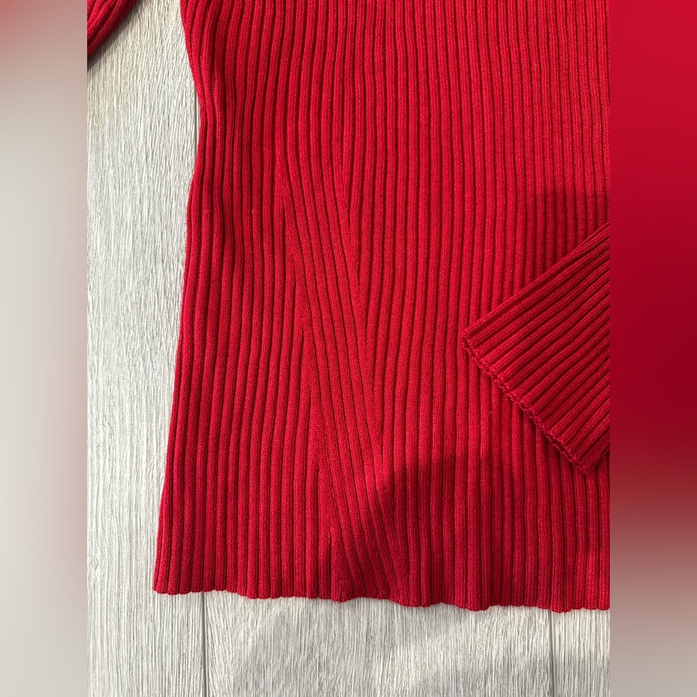Banana Republic Red Off The Shoulder Sweater - Picture 4 of 9